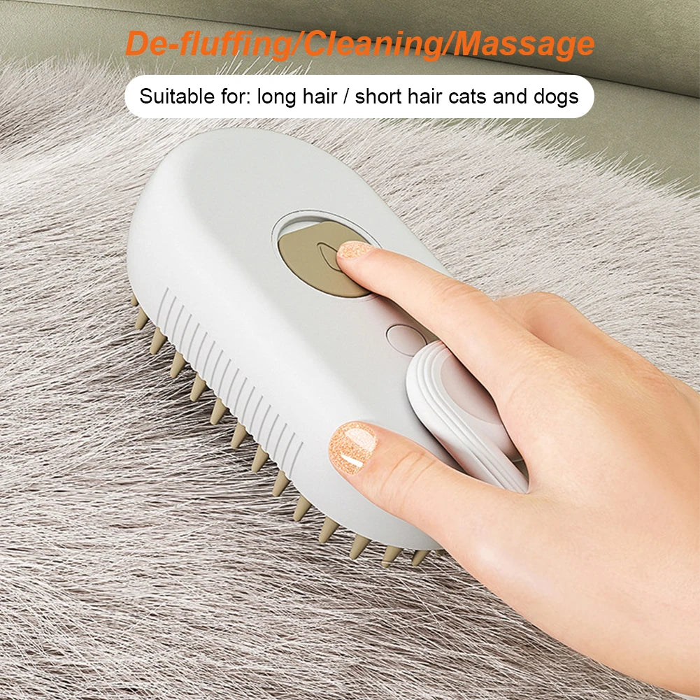 Electric Water Spray Pet Grooming Brush