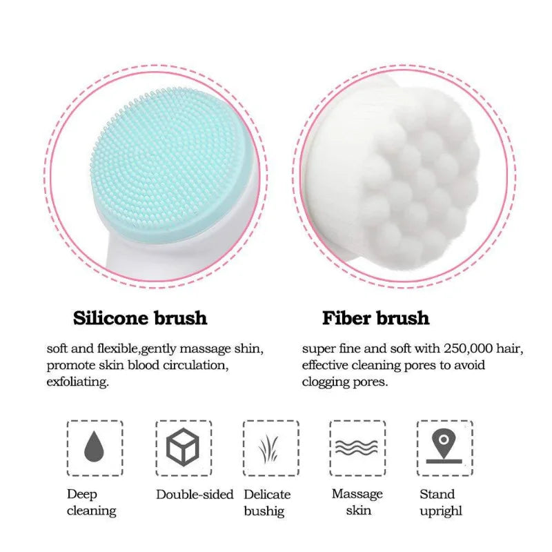 3D Double-Sided Silicone Face Brush