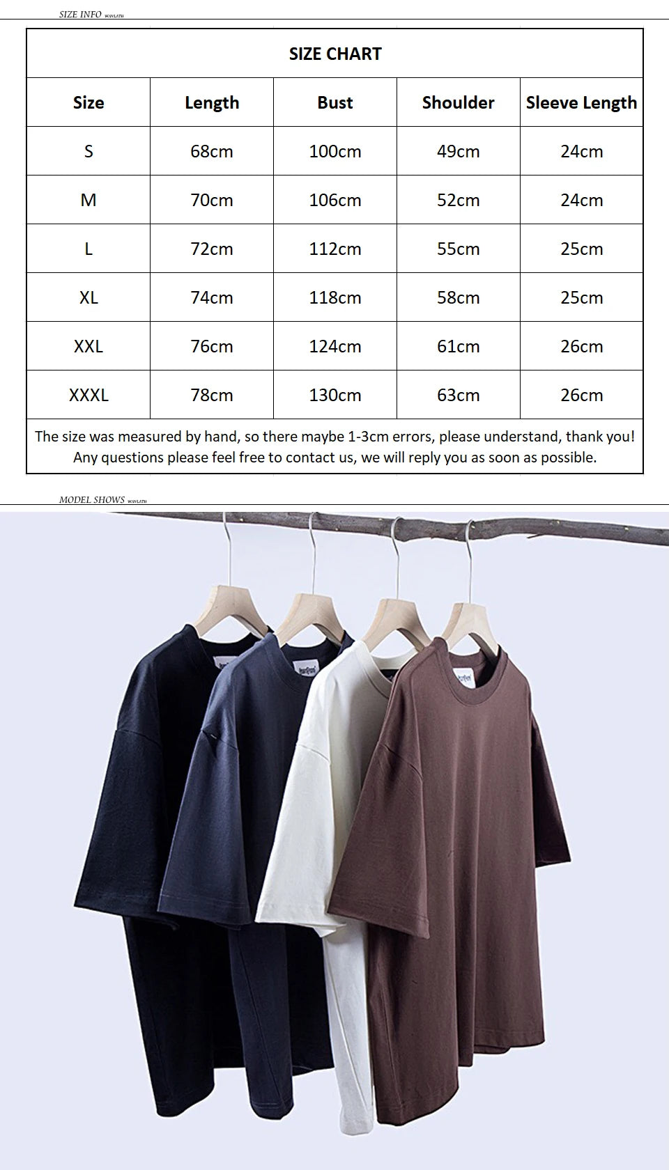 WAVLATII Women New Oversized T shirts Female 260 GSM White Casual Streetwear Tees Unisex Solid Korean Cool Tops for Young WT2560