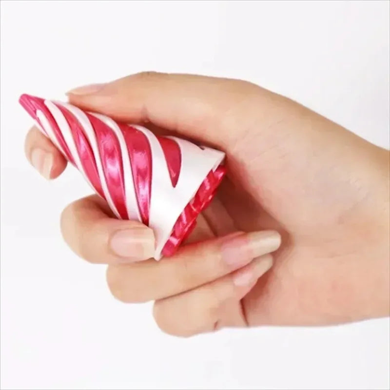 3D Printed Spiral Cone Pyramid Passthrough Sculpture Pass Through Pyramid Toy Mini Vortex Thread illusion Cone Spiral Ornament - PrimeNest