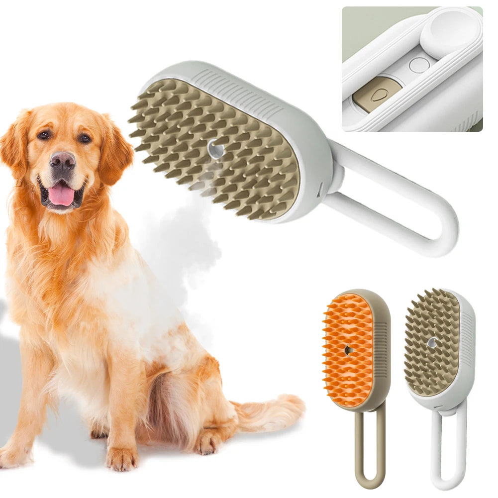 Electric Water Spray Pet Grooming Brush