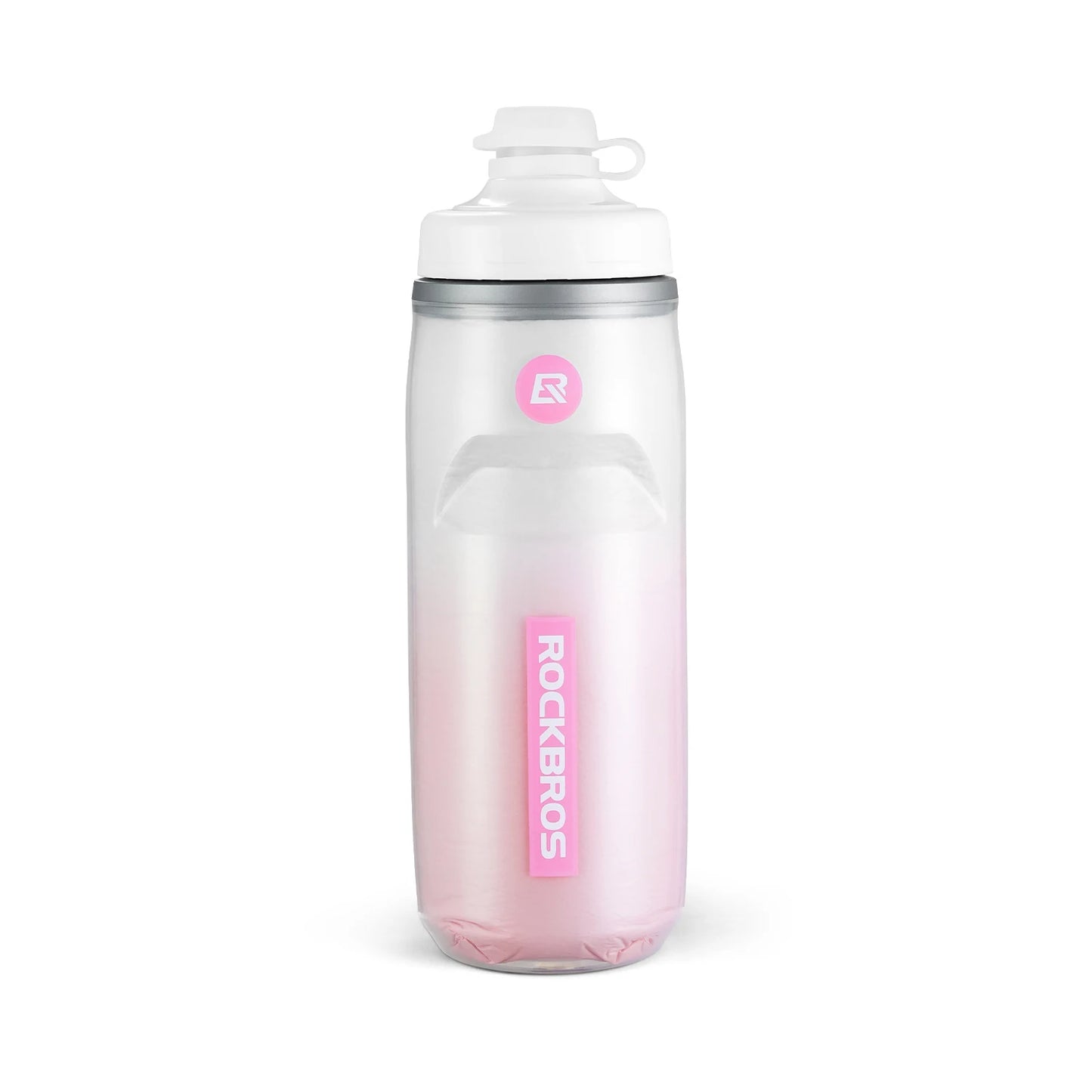ROCKBROS Local Shipping 620ml Bike Water Bottle Cold Water Insulated Thermal Silicone Cycling Bottle Fitness Outdoor Portable Bicycle Water Kettle