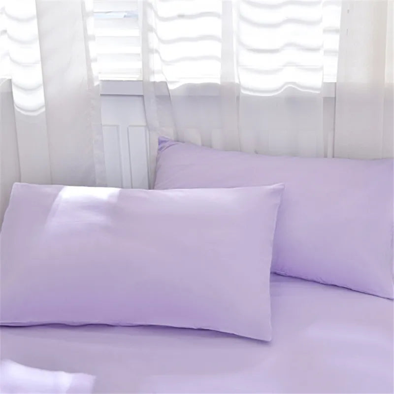 Cotton Pillowcase High-Quality Envelope Pillowcover Solid Color Bedding Sleep Pillow Case 40x40 50x90 Cushion Cover