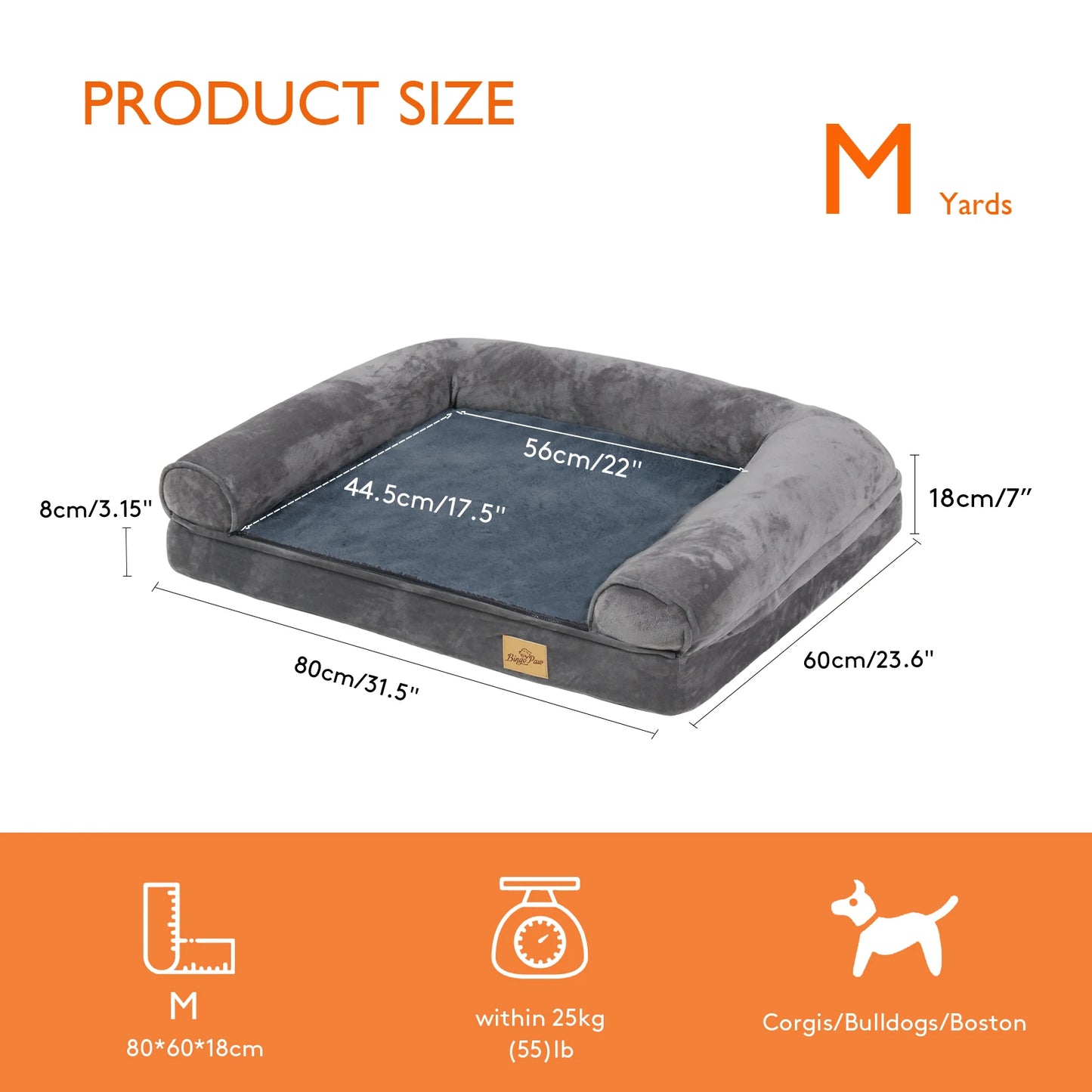 Dog Bed Extra Large Orthopedic Pet Mattress Couch Sleeping Bed Cushion with Removable Washable Cover Soft Sponge Foam - PrimeNest