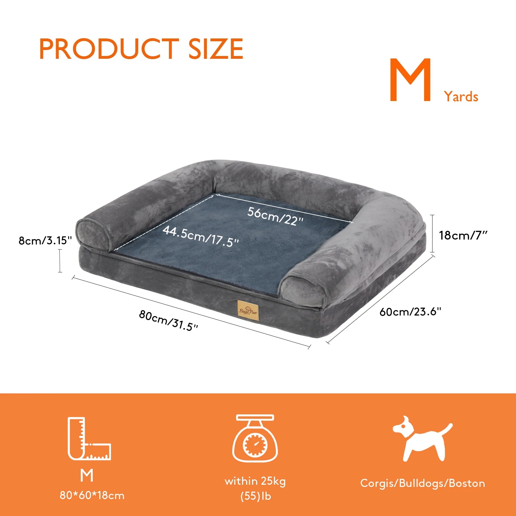 Dog Bed Extra Large Orthopedic Pet Mattress Couch Sleeping Bed Cushion with Removable Washable Cover Soft Sponge Foam - PrimeNest