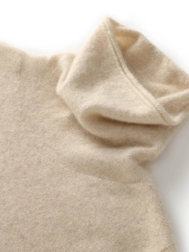 Merino Wool Sleeveless Turtleneck Vest
