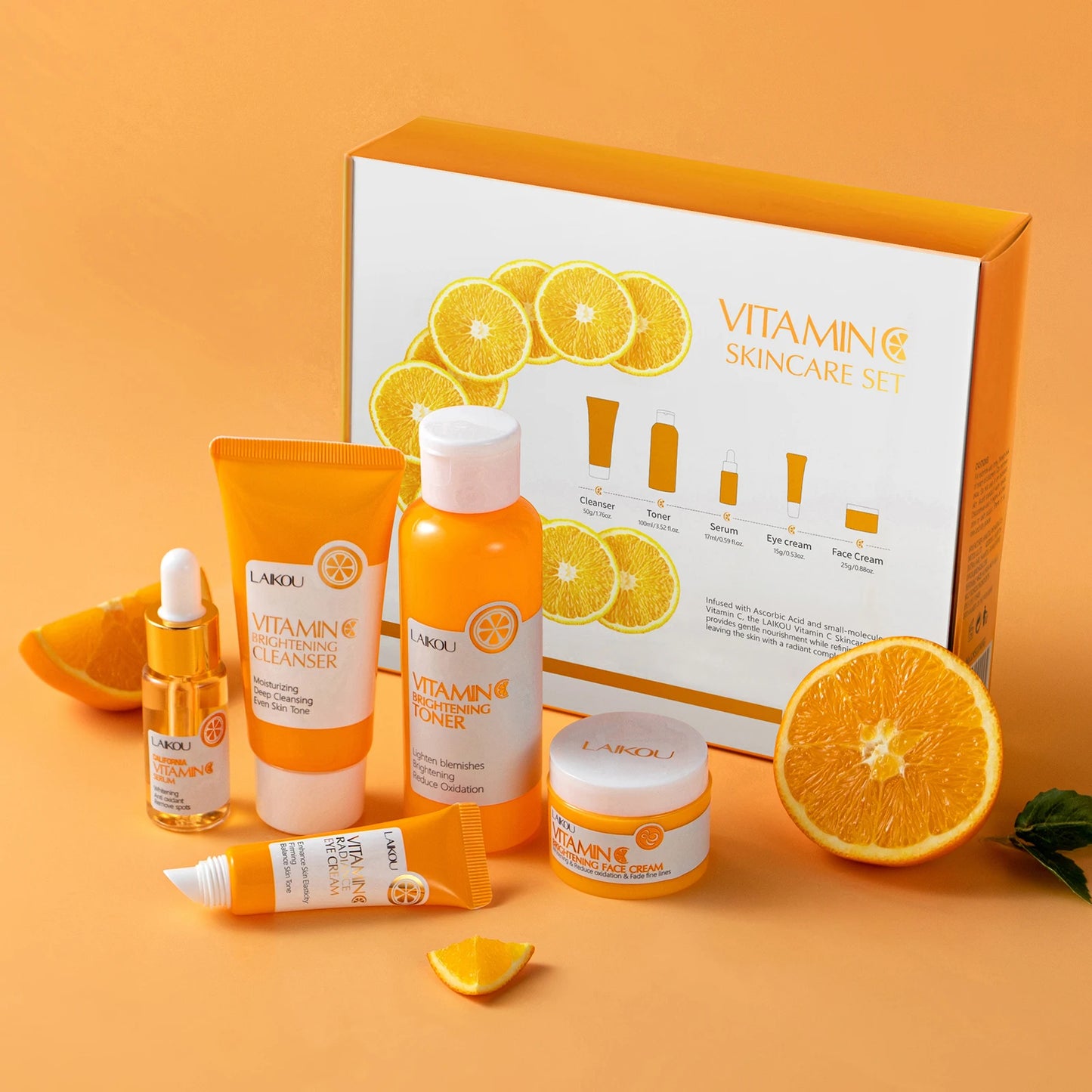 LAIKOU Vitamin C Skincare Set (5pc)