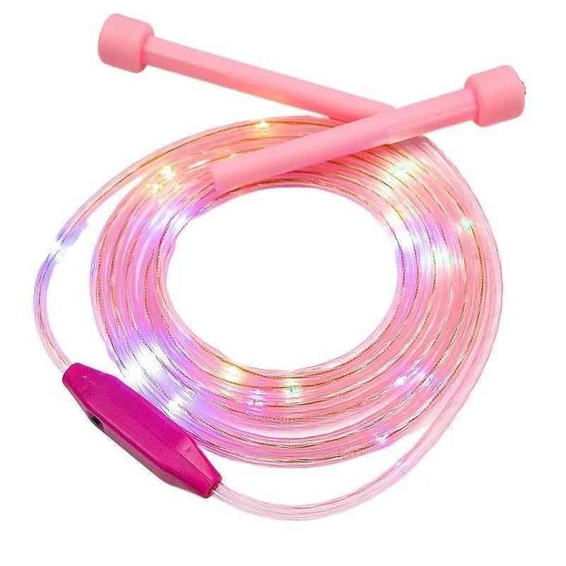 LED Light Up Jump Rope Colorful Night Glow Sports Toy for Outdoor Night Use Durable PVC Material Adjustable Length
