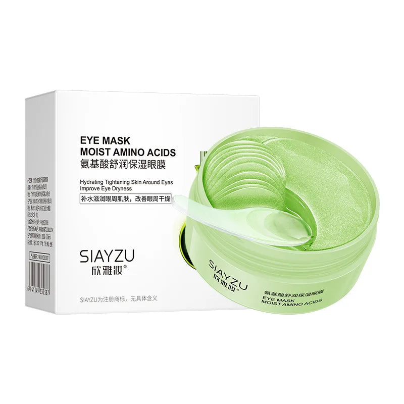 60pcs Hyaluronic Acid Crystal Collagen Eye Mask Anti Dark Circles Remove Eye Bags Moisturizing Firming Eye Patches Skin Care - PrimeNest