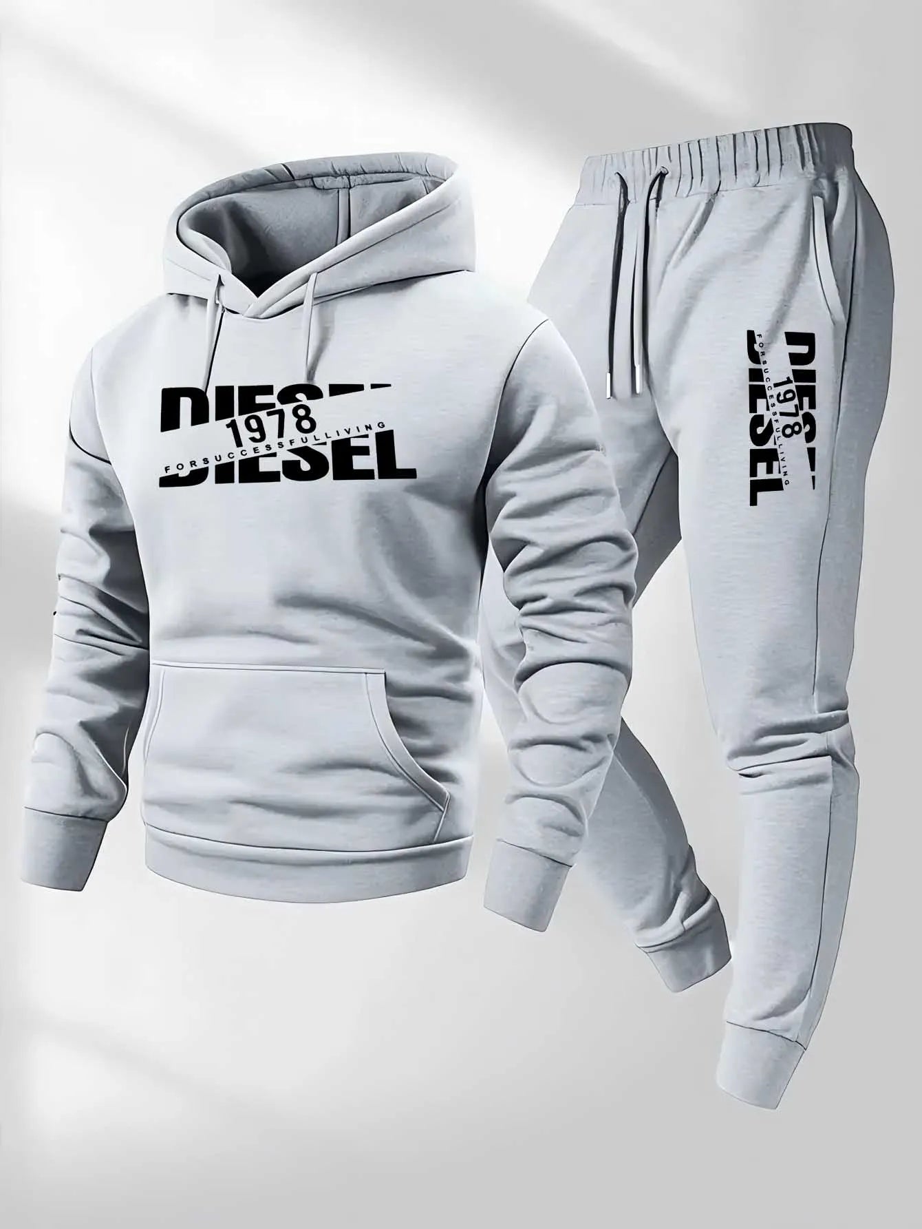2025 popular autumn and winter new hooded sportswear sportswear fashion hooded sportswear casual sportswear and pants two in one - PrimeNest