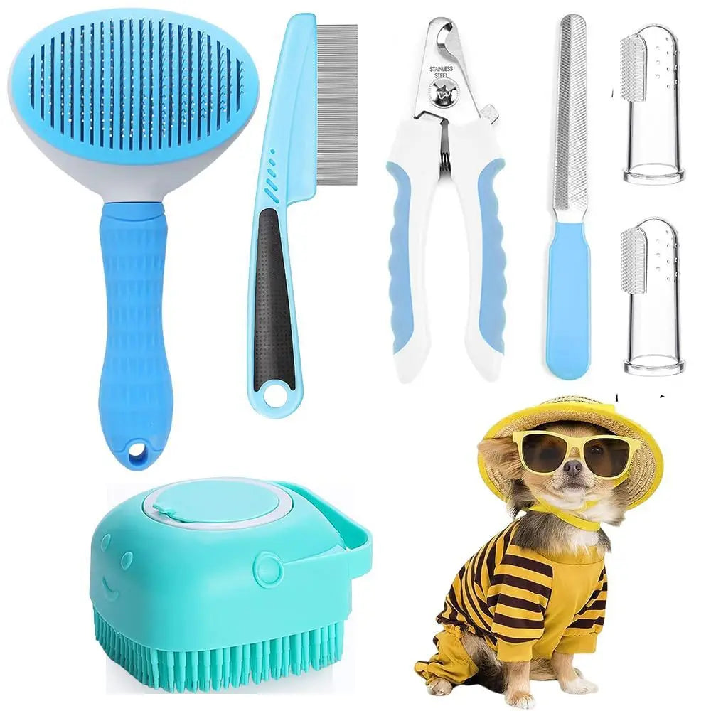 8-Piece Cat Grooming Kit