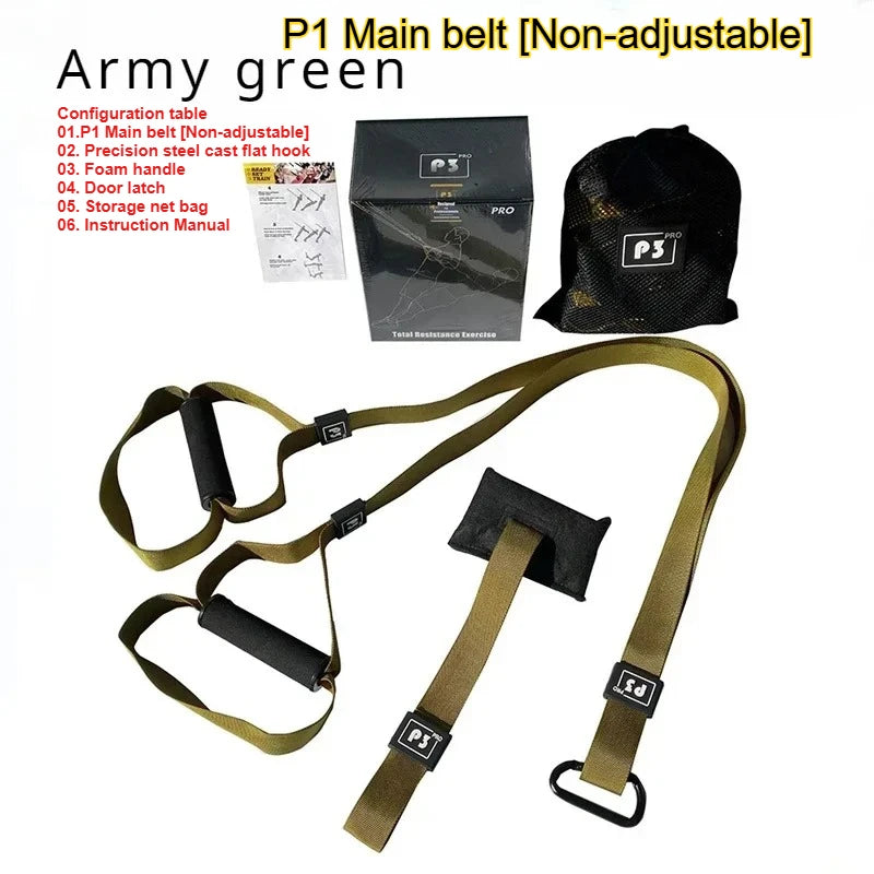 New 1 Set Suspension Training Strap Fitness Strength Power Suspension Trainer  Yoga Strap Wall Mount Professional Trx Tensioner - PrimeNest