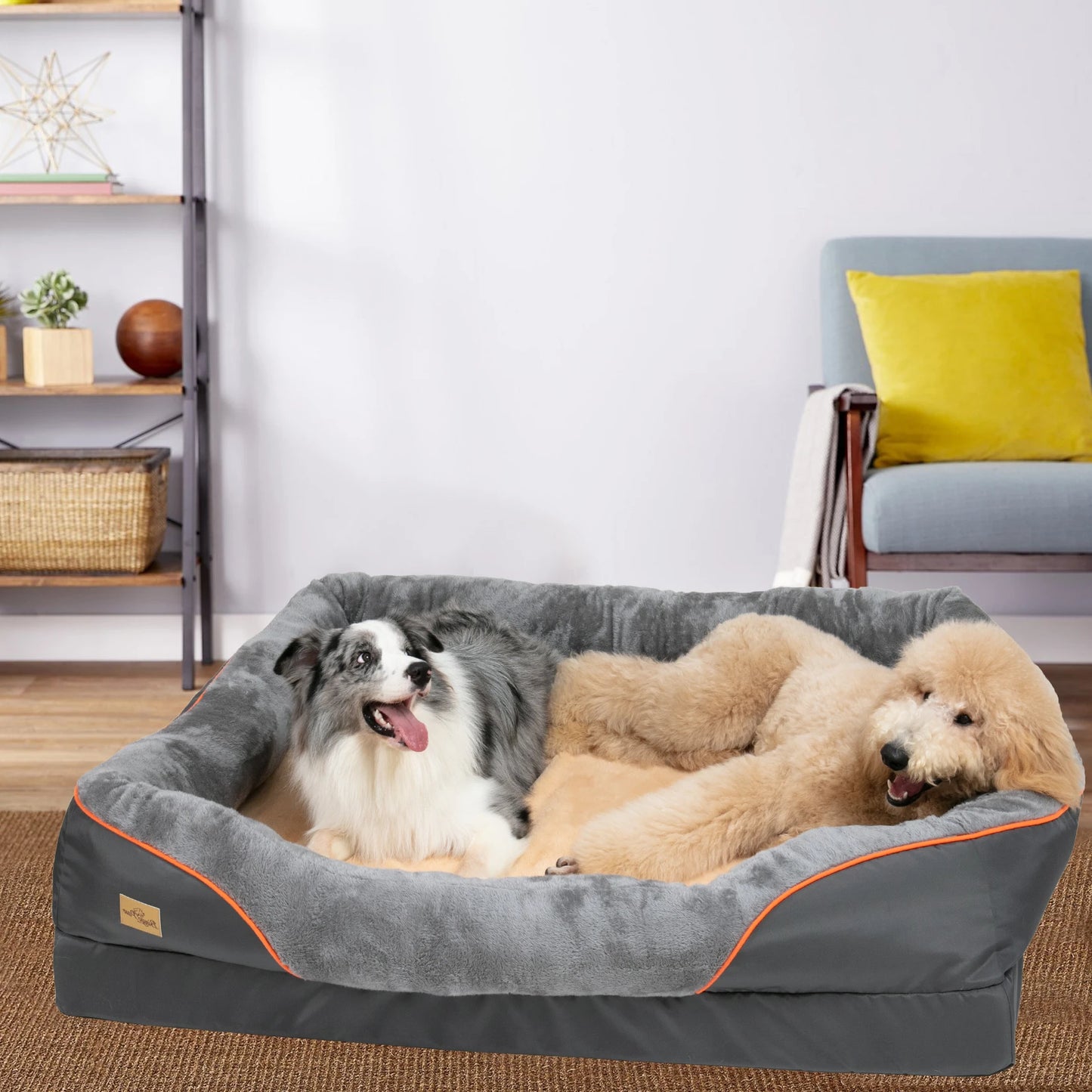 BINGOPAW Large Dog Bed with Washable Cover