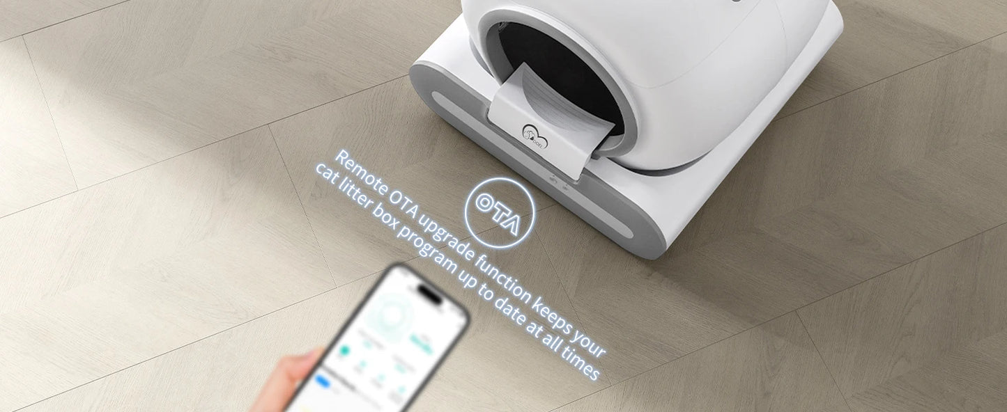 DOEL 65L Self-Cleaning Cat Litter Box App Control, ONLY Supports 2.4G WiFi w/Litter Mat&Trash Bags, Fit for Tofu & Mixed Litter - PrimeNest