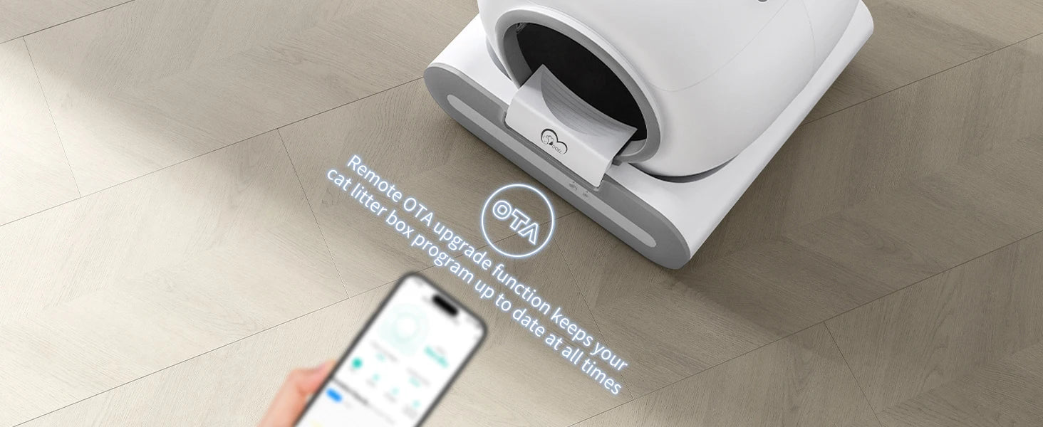 DOEL 65L Self-Cleaning Cat Litter Box App Control, ONLY Supports 2.4G WiFi w/Litter Mat&Trash Bags, Fit for Tofu & Mixed Litter - PrimeNest