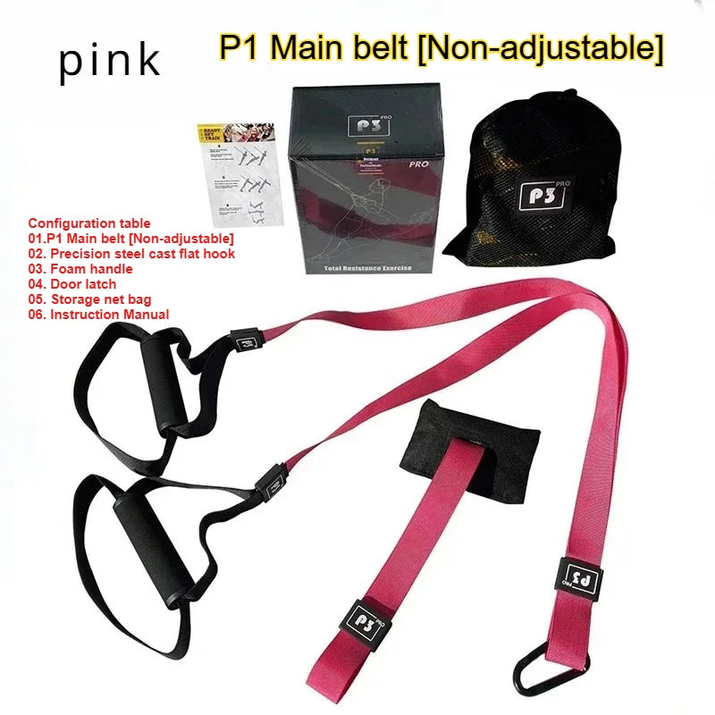 New 1 Set Suspension Training Strap Fitness Strength Power Suspension Trainer  Yoga Strap Wall Mount Professional Trx Tensioner - PrimeNest