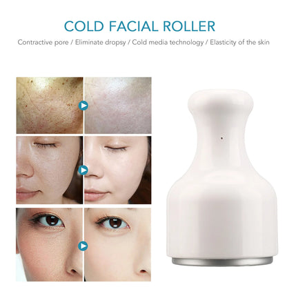 Ice Facial Roller Cold Roller Ice Face Massage Cooling Accelerate Skin Repair Face Roller Shrink Pores White Ice Applicator