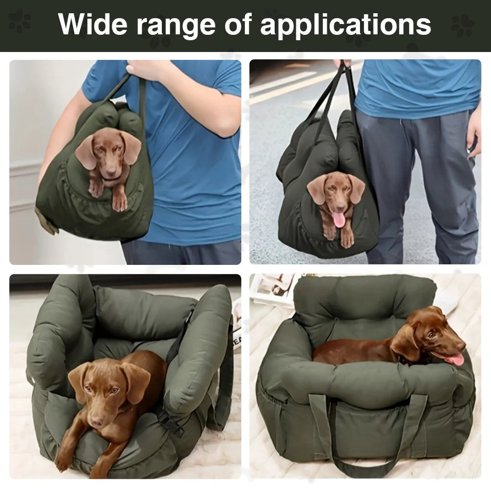 Booster Pet Car Seat with Seat Belt Pet Safe Booster Seat PP Cotton Pet Safety Car Seat Travel Carrier Bed for Small Medium Dogs - PrimeNest