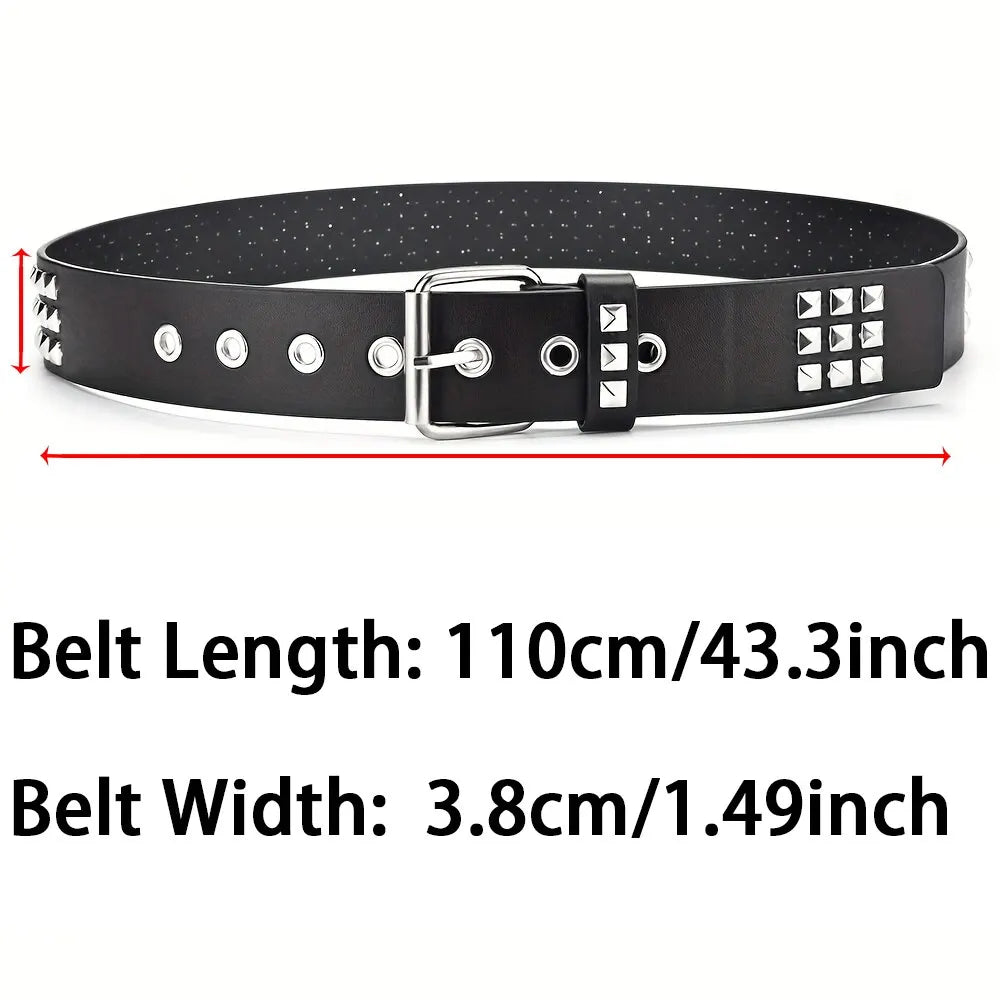 Y2K Punk Pyramid Rivet Belt