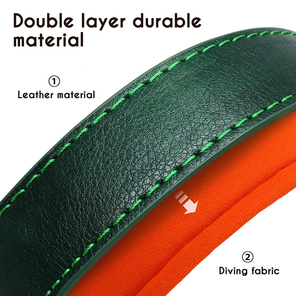 Personalised PU Leather Dog Collar