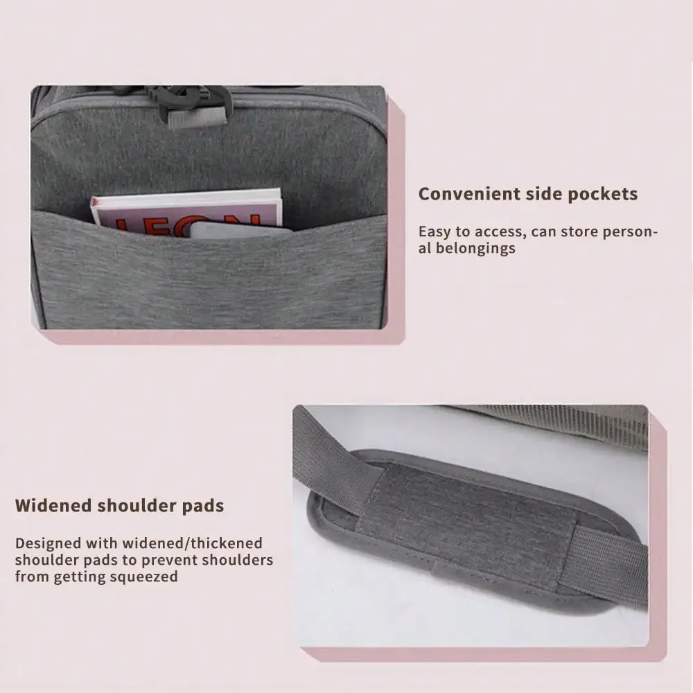 Cat Carrier Dog Carrier Portable Pet Carrier Soft Sided, Medium Small, Foldable Puppy Cat weighing 3kg-6kg for Travel(Gery) - PrimeNest