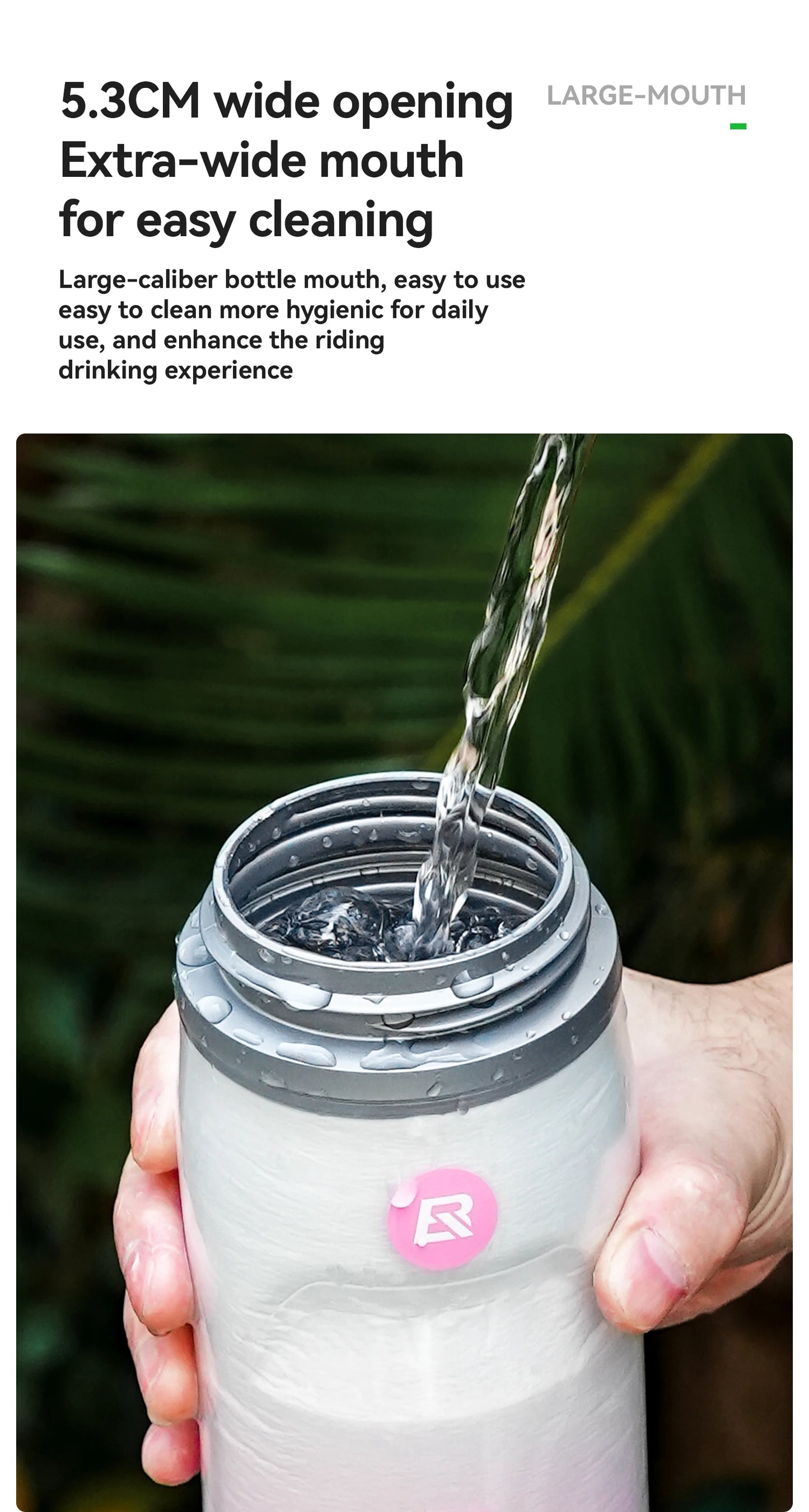 ROCKBROS Local Shipping 620ml Bike Water Bottle Cold Water Insulated Thermal Silicone Cycling Bottle Fitness Outdoor Portable Bicycle Water Kettle