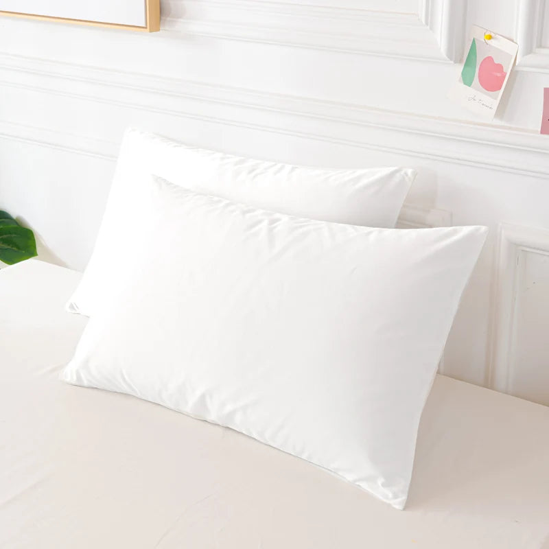 Cotton Pillowcase High-Quality Envelope Pillowcover Solid Color Bedding Sleep Pillow Case 40x40 50x90 Cushion Cover