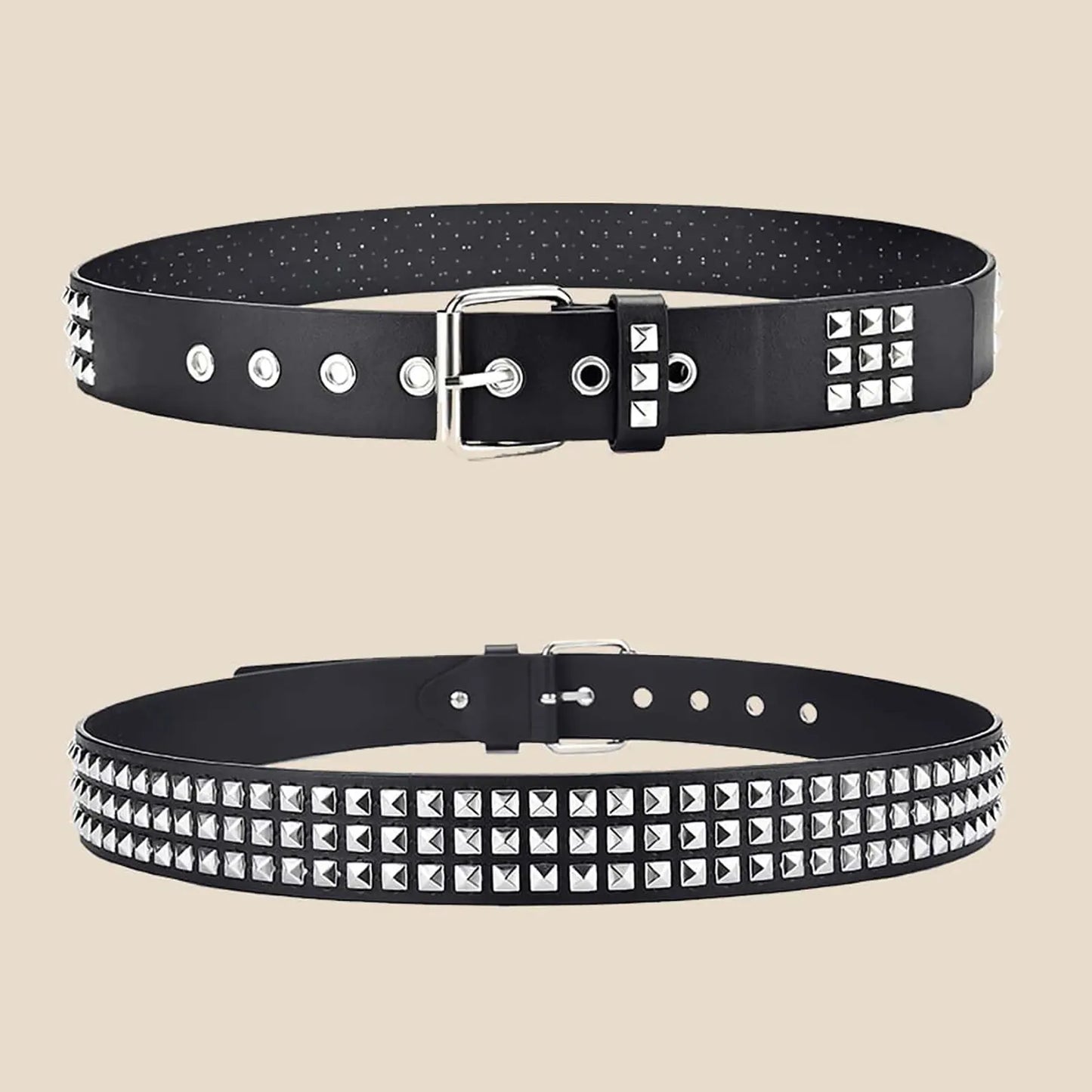 Y2K Punk Pyramid Rivet Belt