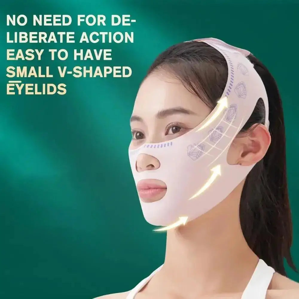 Double-Layer Face Slimming Belt - 2-in-1 V Line Shaper Anti-Aging Strap for Cheek Chin Lift Overnight Facial Contouring - PrimeNest