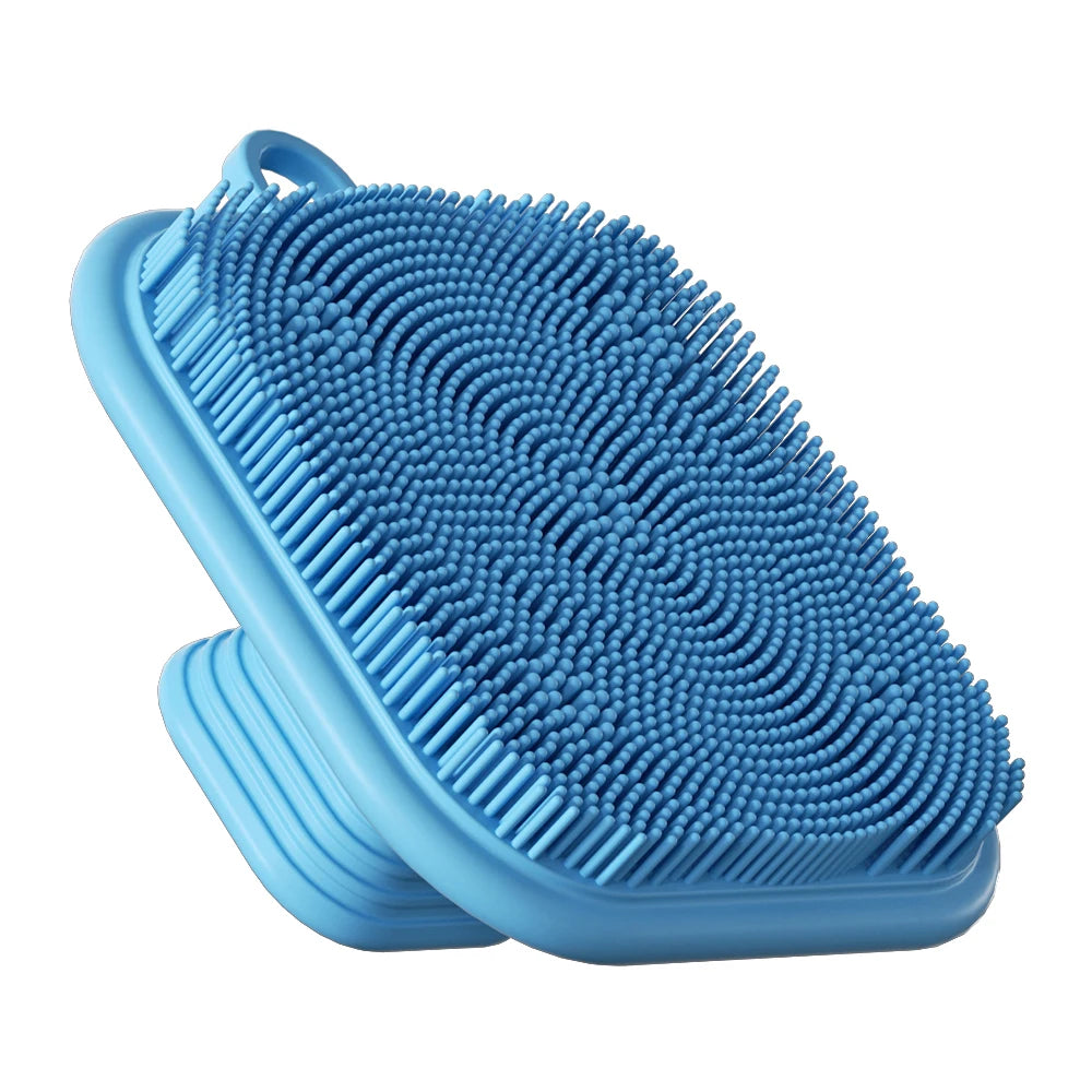 2-in-1 Silicone Brush Square Face  Beard Exfoliator for Men Travel-Friendly Deep Pore Cleanser for Grooming Kits - PrimeNest