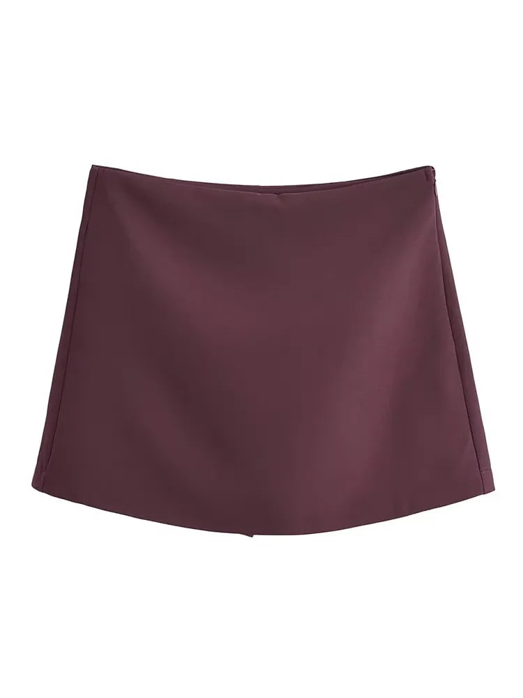 High Waist Zip Mini Skirt