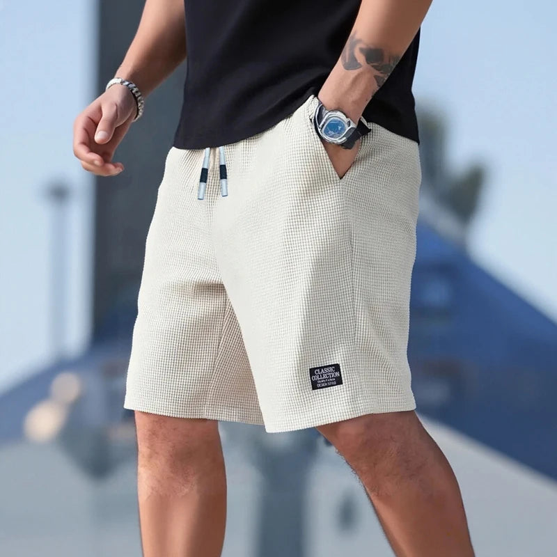 Men's Textured Fabric Beach Shorts
