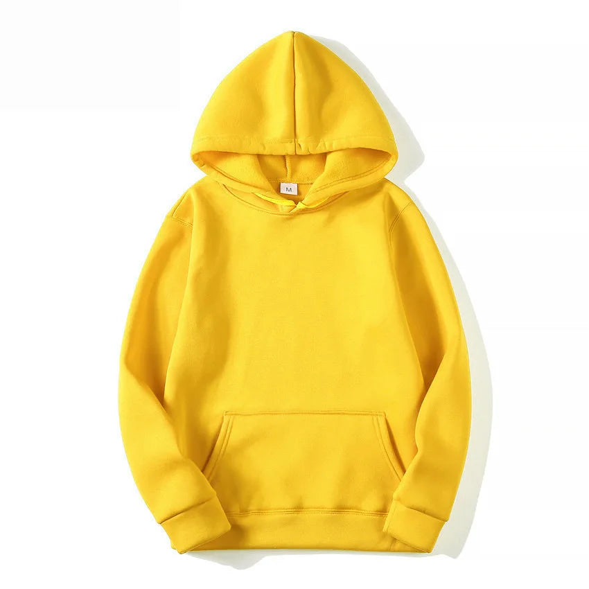 Men's Solid Colour Pullover Hoodie