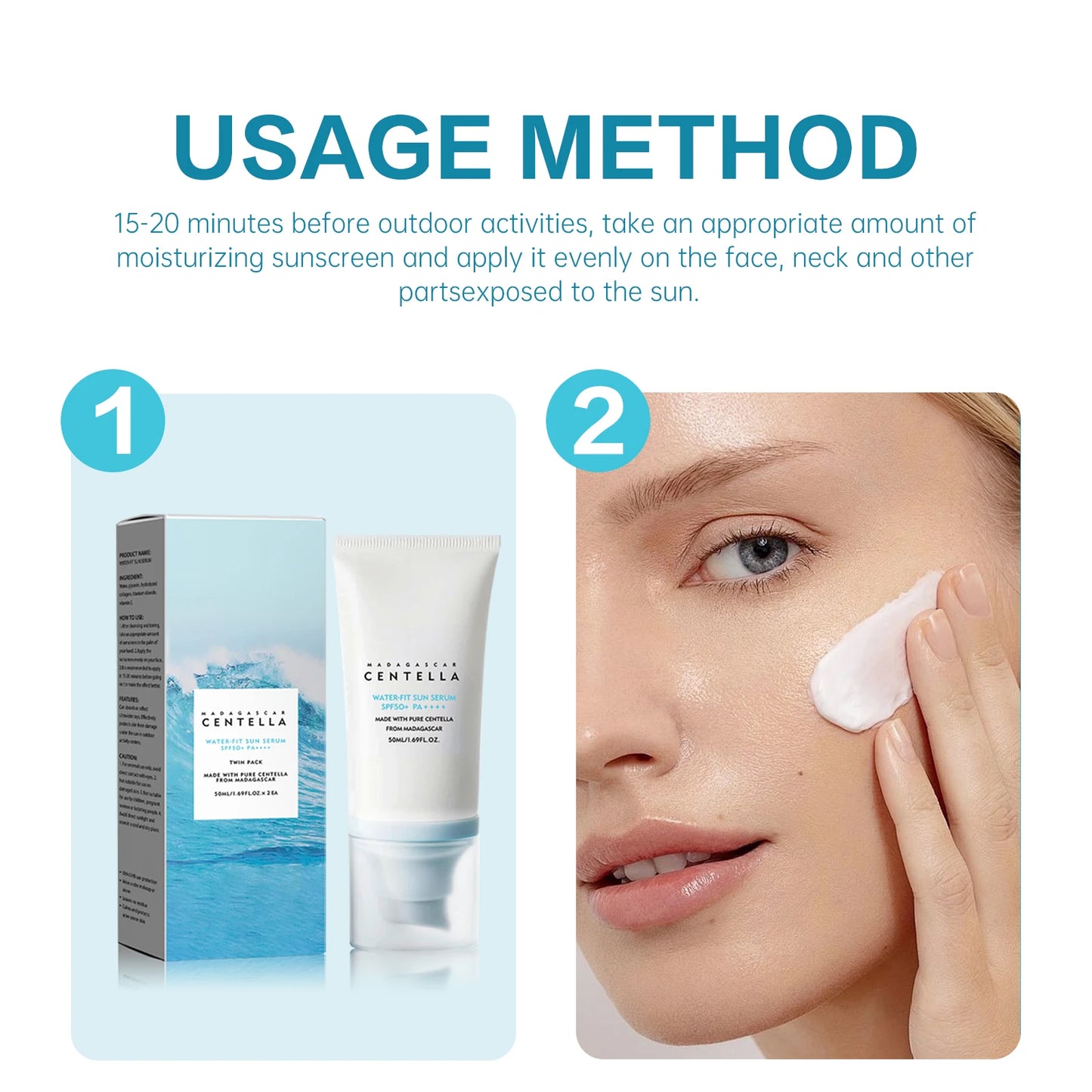 SPF50+ Centella Sunscreen Cream