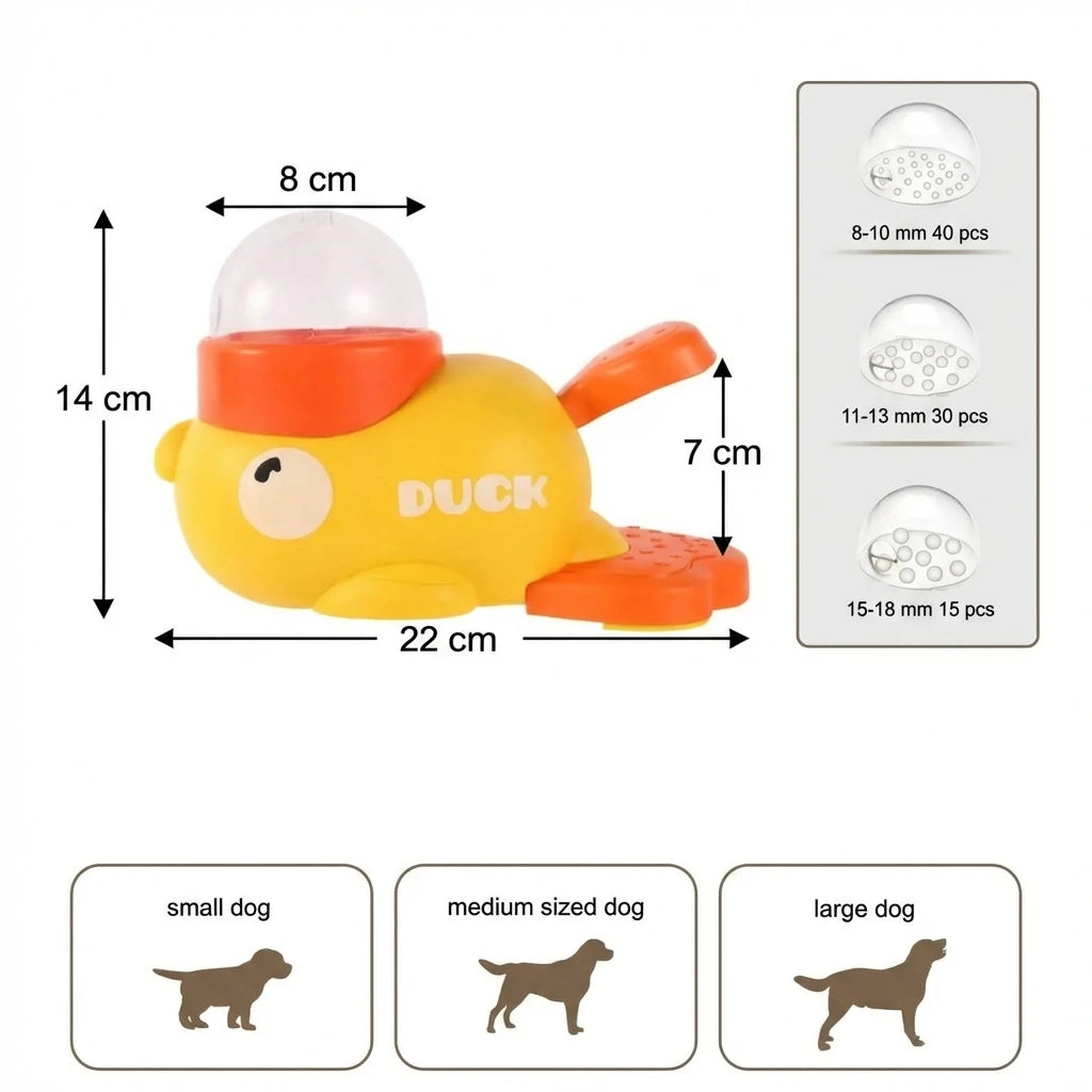 Interactive Dog Treat Dispensing Toy, Slow Feeder Puzzle Toy for Dogs, IQ Training Food Reward Enrichment Toy