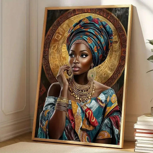 African Women Canvas Wall Art, Modern Art Figure Poster Printing, For Living Rooms, Bedrooms, Offices, Home Decoration