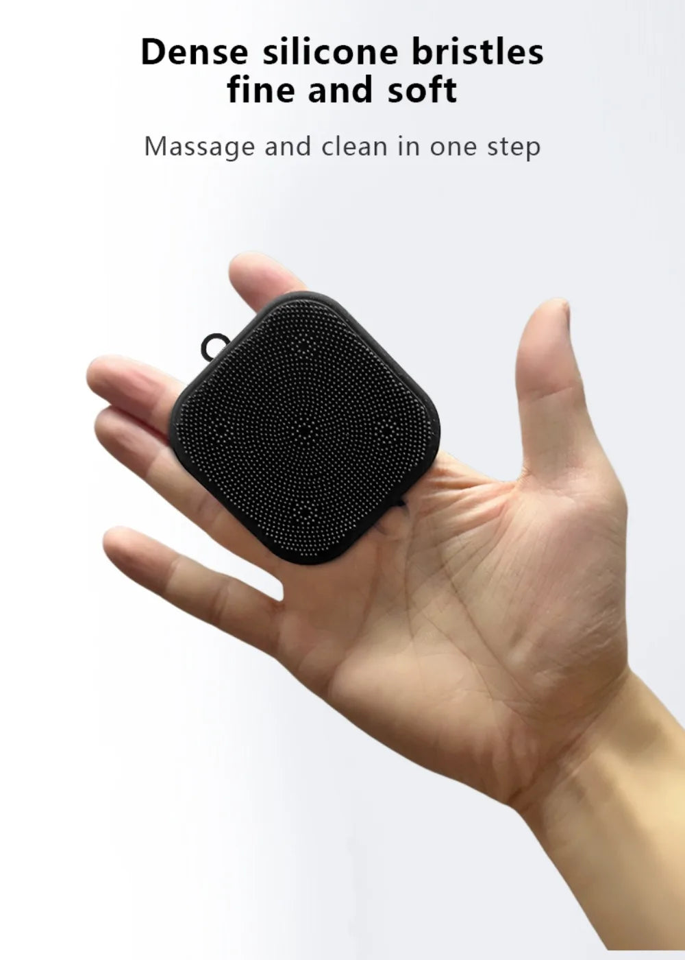 2-in-1 Silicone Brush Square Face  Beard Exfoliator for Men Travel-Friendly Deep Pore Cleanser for Grooming Kits - PrimeNest