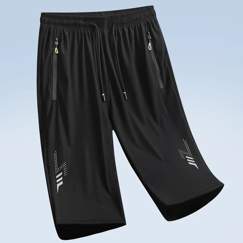 Men's Elastic Waist Quick-Dry Sports Shorts