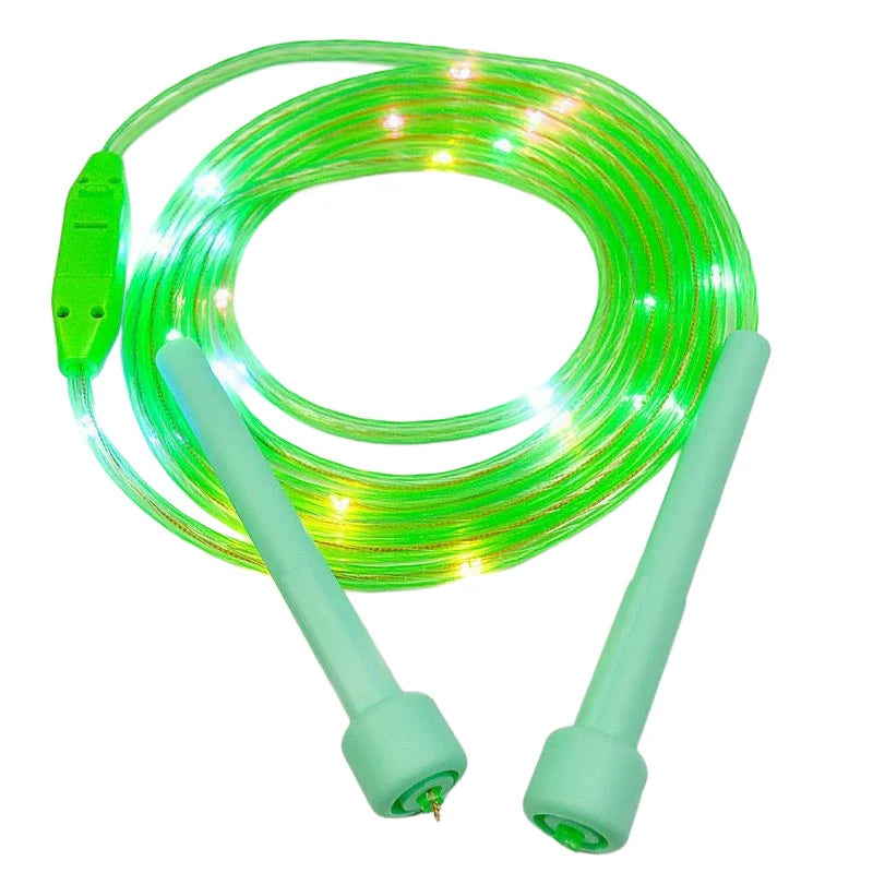LED Light Up Jump Rope Colorful Night Glow Sports Toy for Outdoor Night Use Durable PVC Material Adjustable Length