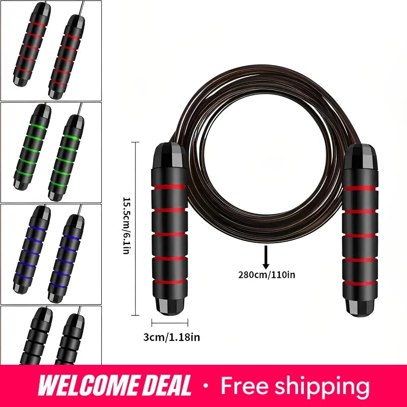 Jump Rope Steel Wire Skipping Exercise Adjustable Jumping Fitness Workout Training Home Sport Equipment Tangle-Free Student