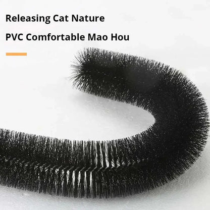 Cat Toy Arch Self Groome Pamper Feline with A Massage Grooming Rubbing Brush with Scratching Pad Toy for Cats Interactive Toys - PrimeNest
