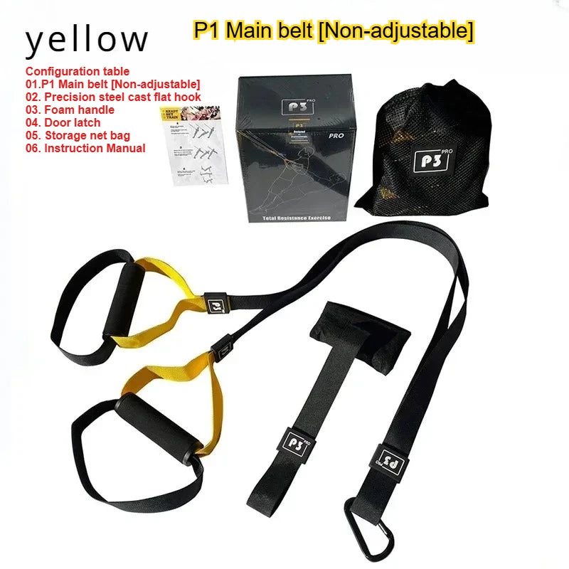 New 1 Set Suspension Training Strap Fitness Strength Power Suspension Trainer  Yoga Strap Wall Mount Professional Trx Tensioner - PrimeNest