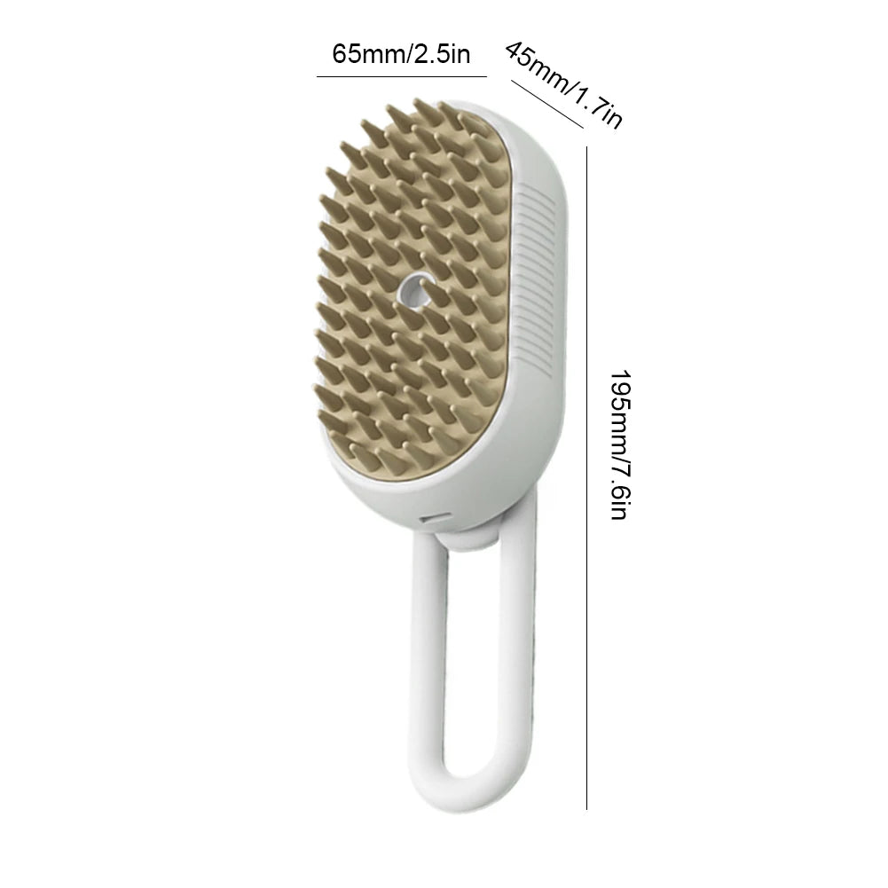 USB Rechargeable Dog Bath Brush Dog Cat Dog Grooming Comb With Electric Water Spray Cat Massage Brush for Short Long Haired Pets - PrimeNest