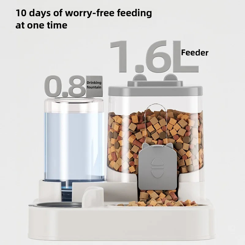 Gravity Pet Feeder & Water Fountain