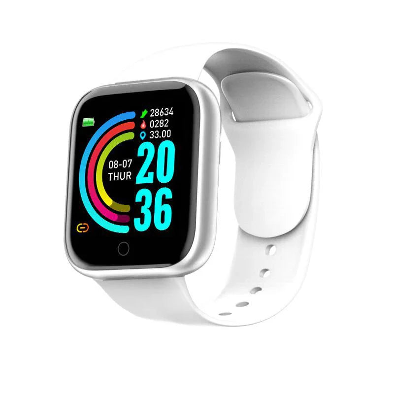 Multifunctional Smart Watch Men Women Bluetooth Connected Phone Music Fitness Sports Bracelet Sleep Monitor Y68 Smartwatch D20-11