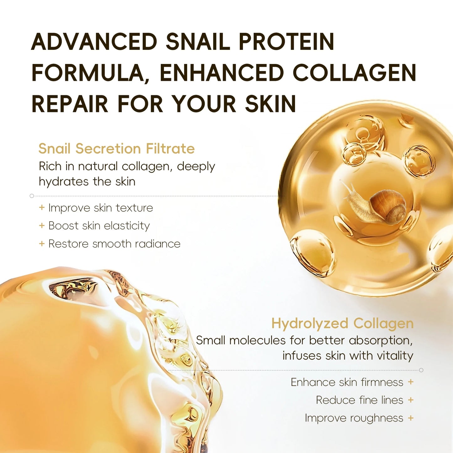LAIKOU Korea Snail Collagen Essence Mask Hydrating Sheet Mask Anti-Wrinkle Face Mask Firming Skin Care 25g*20pcs - PrimeNest