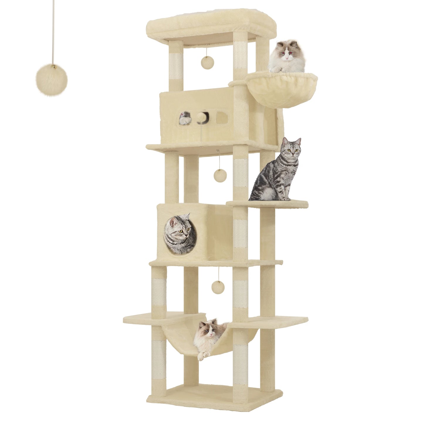 210cm XL Multi-Level Cat Tree Tower