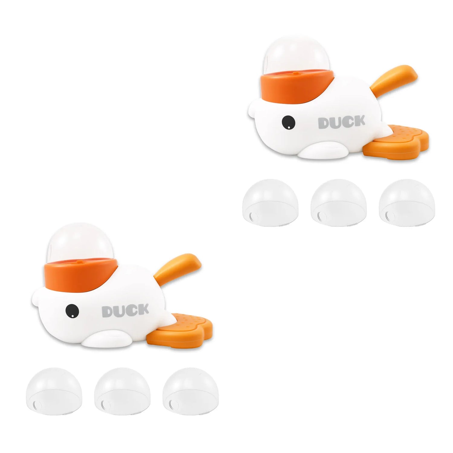 Interactive Duck Shaped Dog Slow Feeder Washable Automatic Dog Feeder Toy with 3 Food Outlet Size for Pets Food Dispenser - PrimeNest