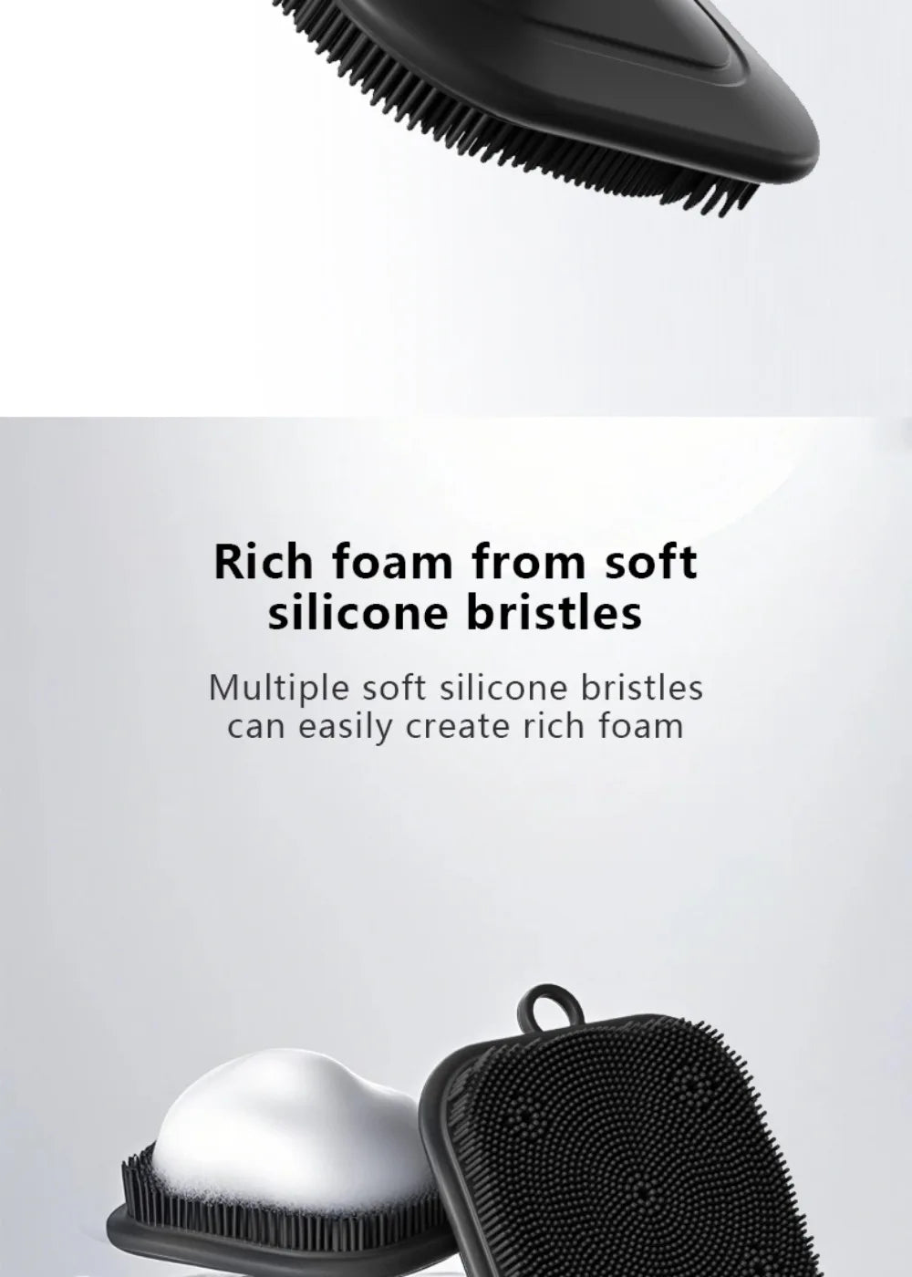 2-in-1 Silicone Brush Square Face  Beard Exfoliator for Men Travel-Friendly Deep Pore Cleanser for Grooming Kits - PrimeNest