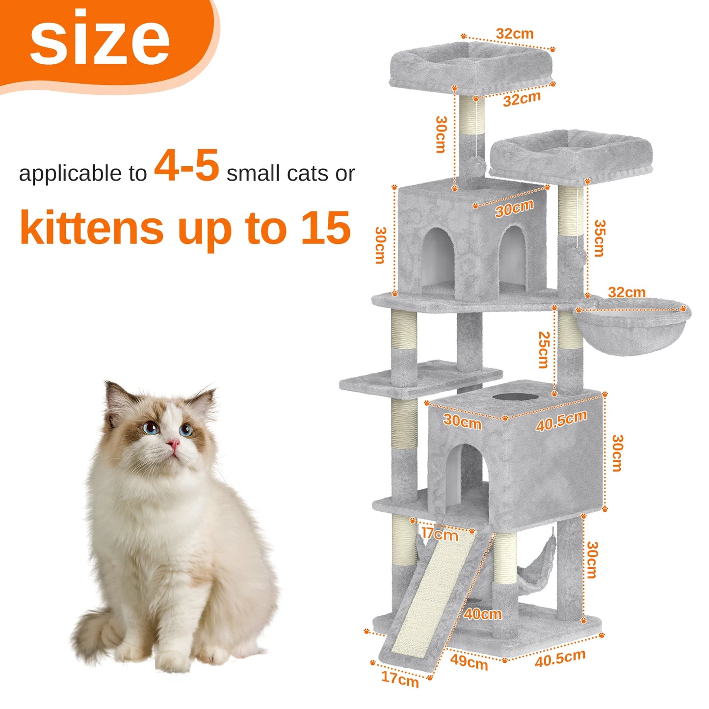 158cm Multi-Level Cat Tree